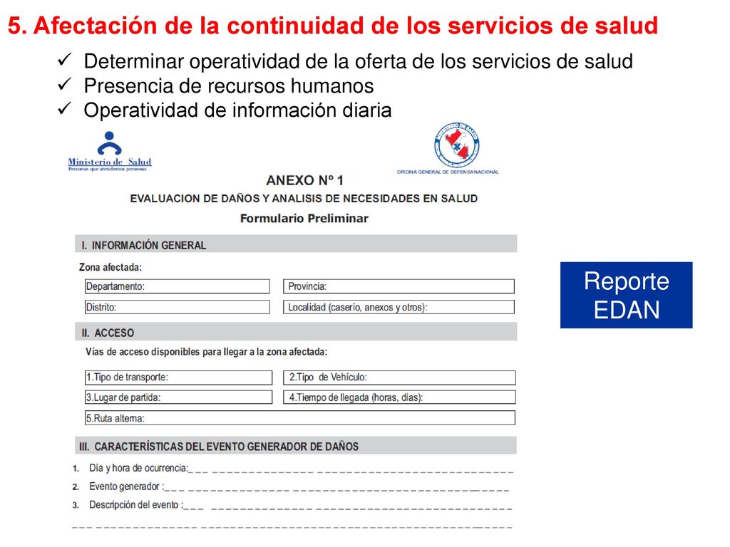 5. Afectación de la continuidad de los servicios de salud