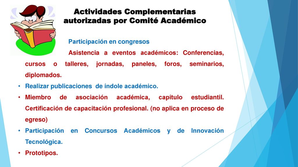 Actividades Complementarias autorizadas por Comité Académico