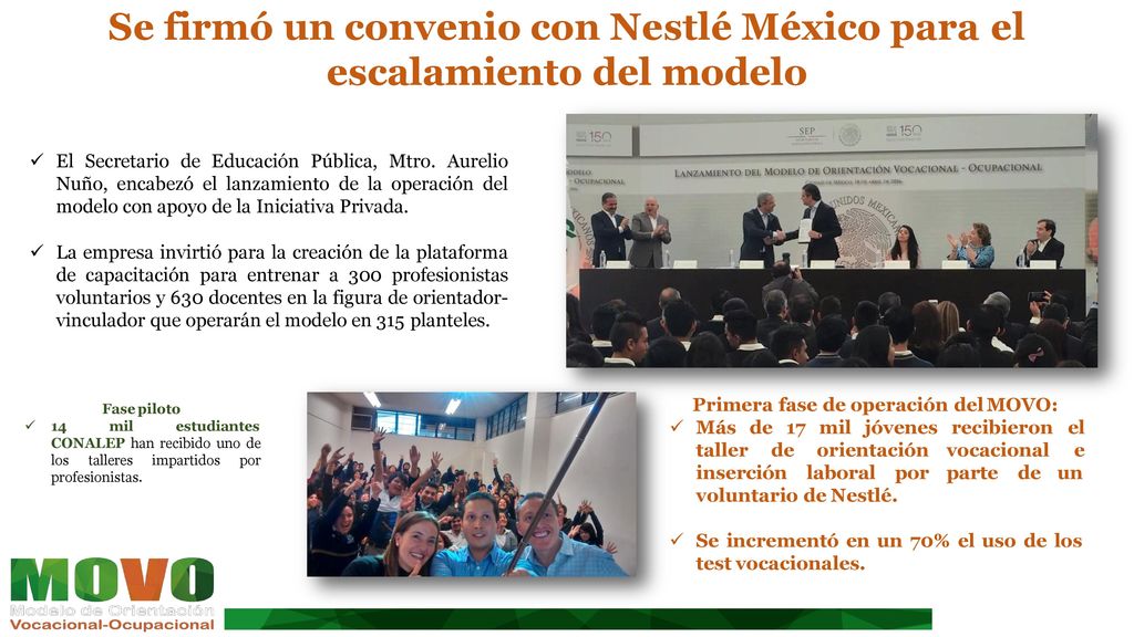 Se firmó un convenio con Nestlé México para el escalamiento del modelo