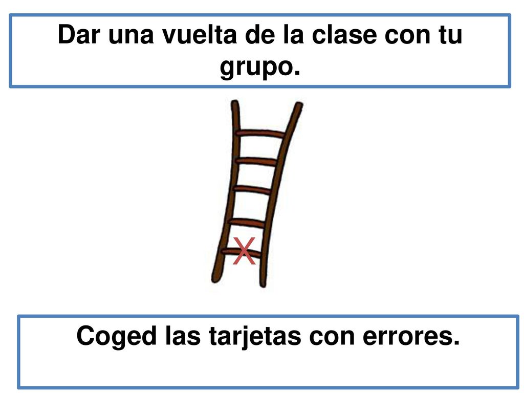 X Dar una vuelta de la clase con tu grupo.