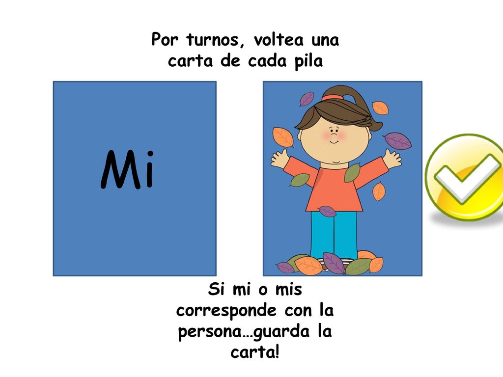 Mi Por turnos, voltea una carta de cada pila