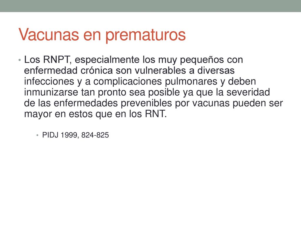 Vacunas en prematuros