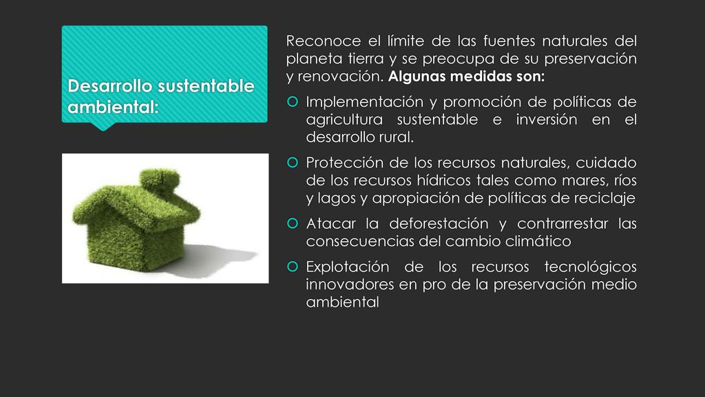 Desarrollo sustentable ambiental: