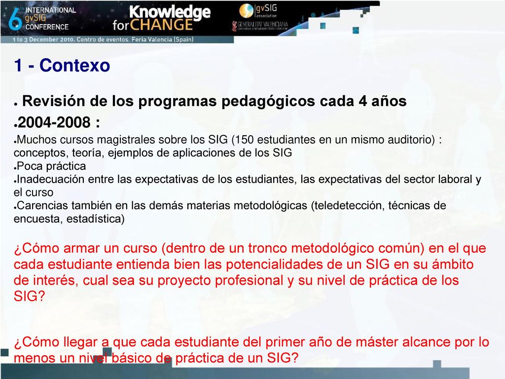 1 - Contexo Revisión de los programas pedagógicos cada 4 años