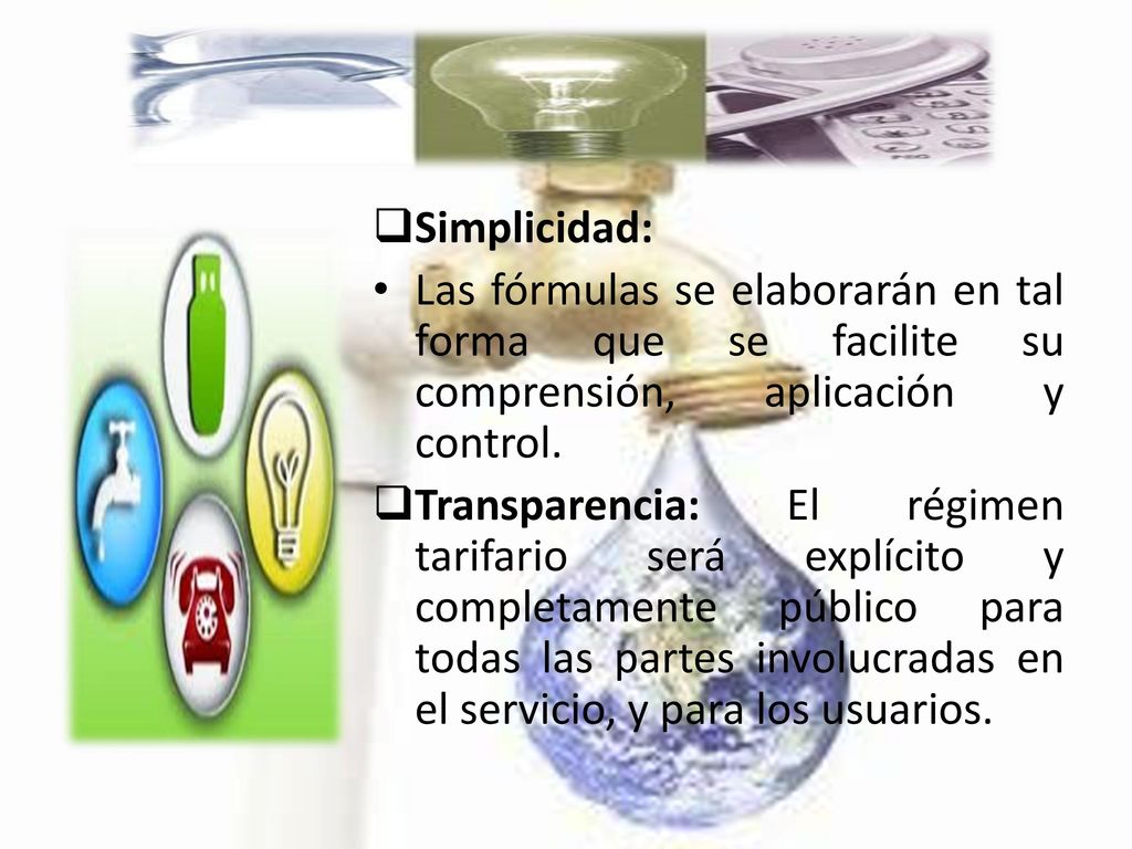 Simplicidad: Las fórmulas se elaborarán en tal forma que se facilite su comprensión, aplicación y control.