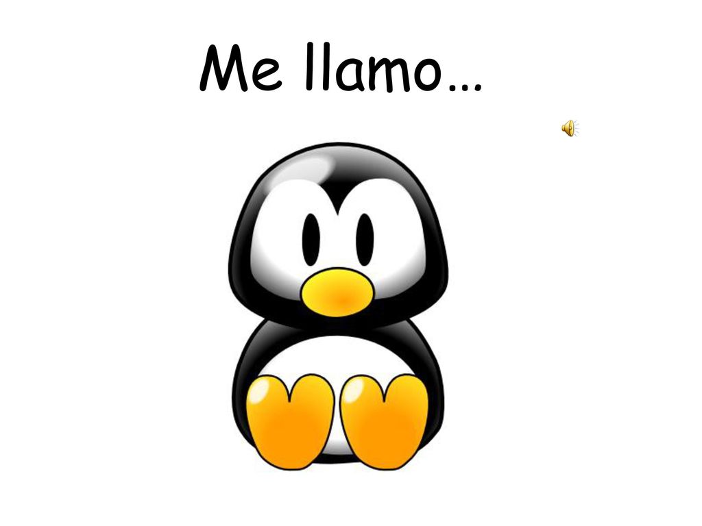 Me llamo… My name is.. Pupils can choose a name for the penguin.