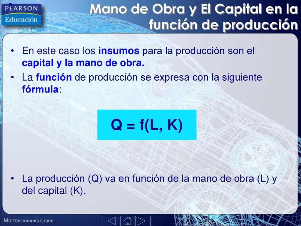 Mano de Obra y El Capital en la función de producción