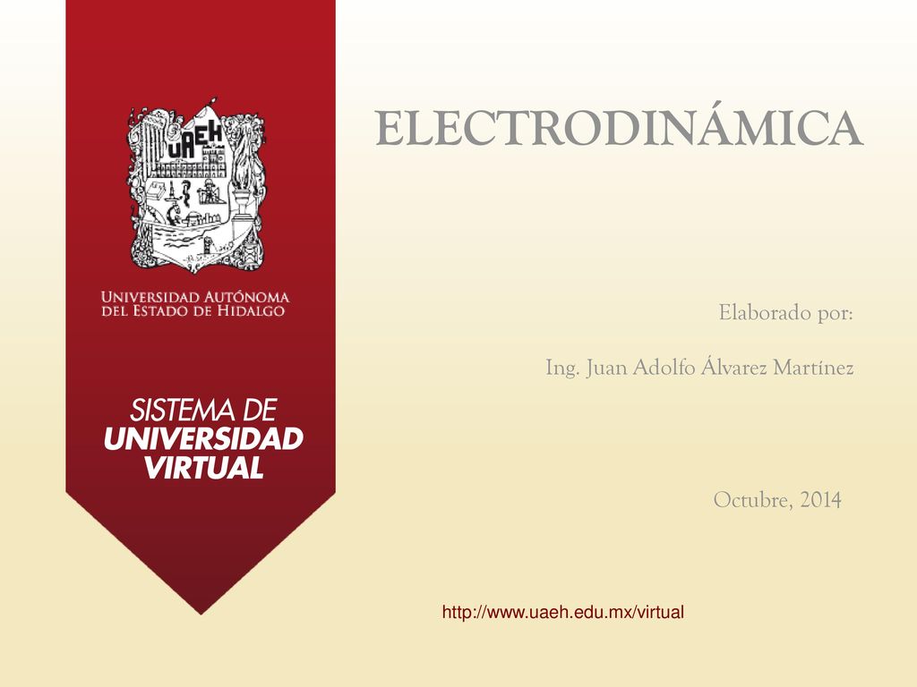 ELECTRODINÁMICA Elaborado por: Ing. Juan Adolfo Álvarez Martínez