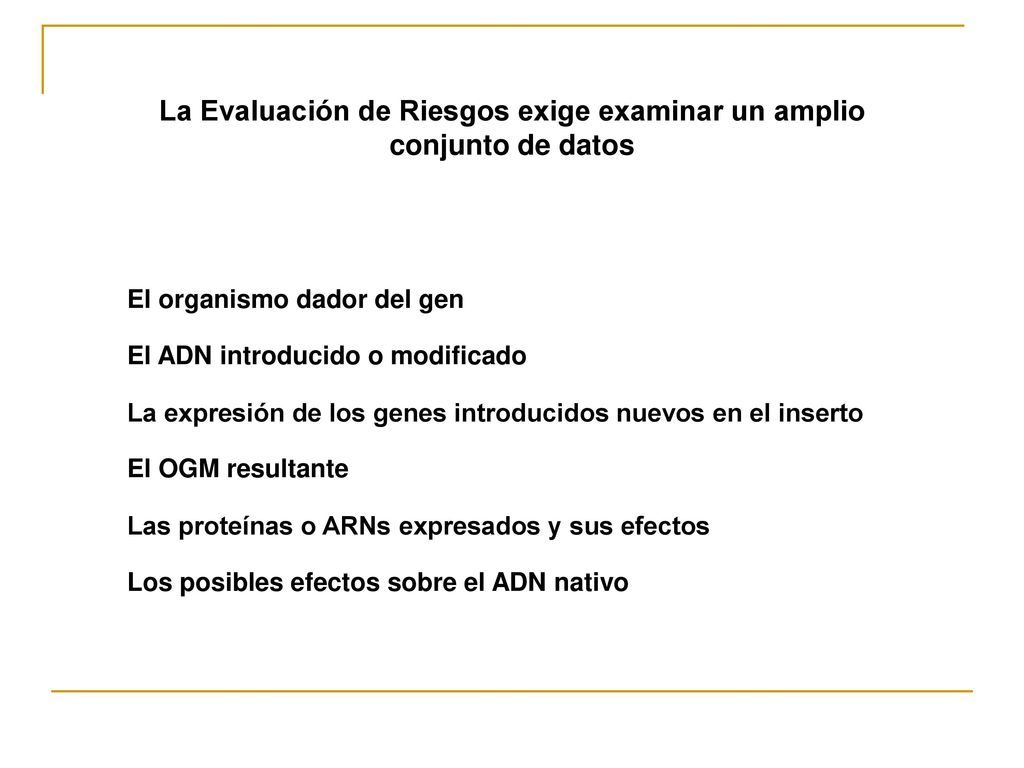 La Evaluación de Riesgos exige examinar un amplio conjunto de datos