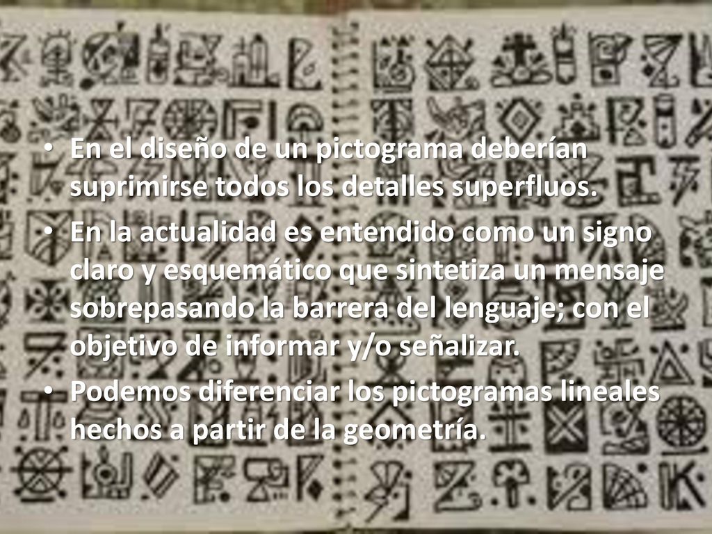 En el diseño de un pictograma deberían suprimirse todos los detalles superfluos.