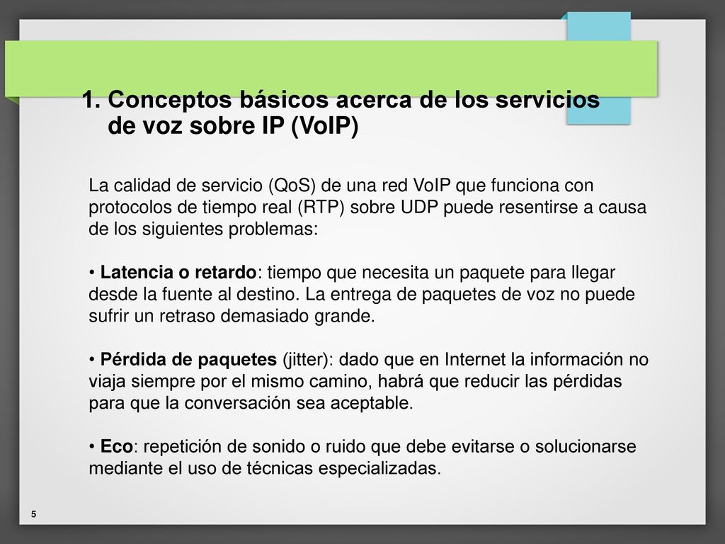 1. Conceptos básicos acerca de los servicios de voz sobre IP (VoIP)