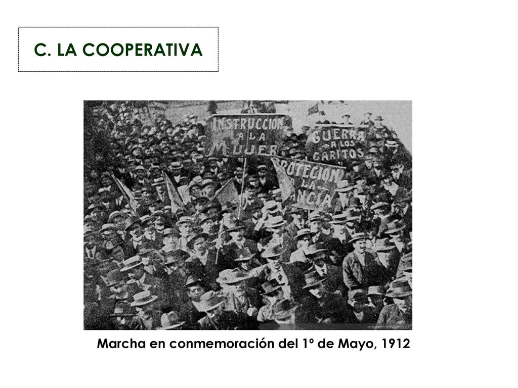C. LA COOPERATIVA Marcha en conmemoración del 1º de Mayo, 1912
