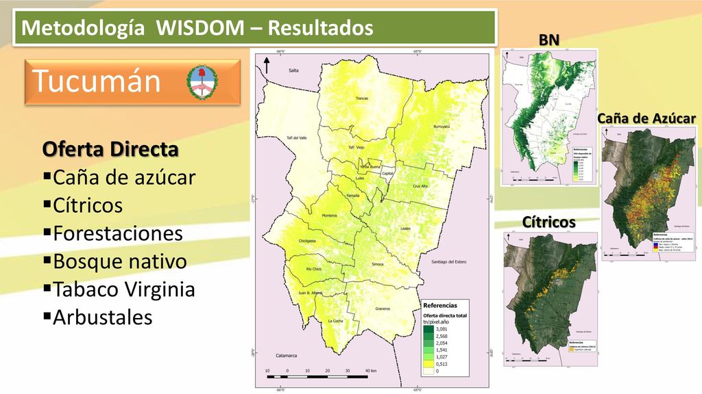 Tucumán Metodología WISDOM – Resultados Oferta Directa Caña de azúcar