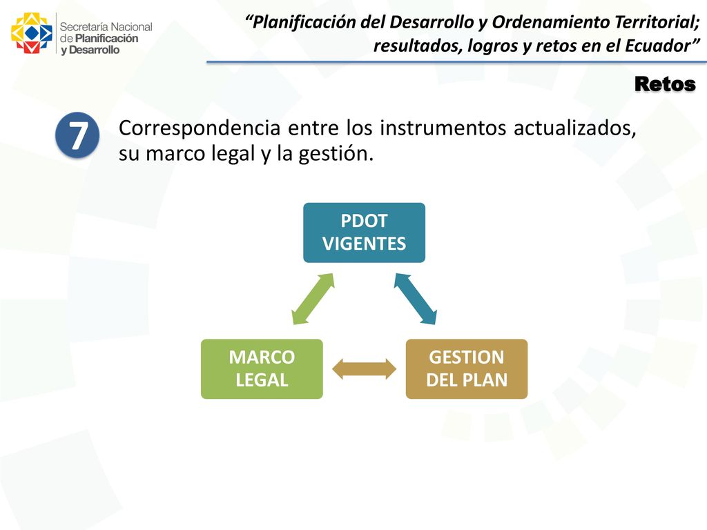 4 5 Consolidar y fortalecer el seguimiento y evaluación de los PDOT.