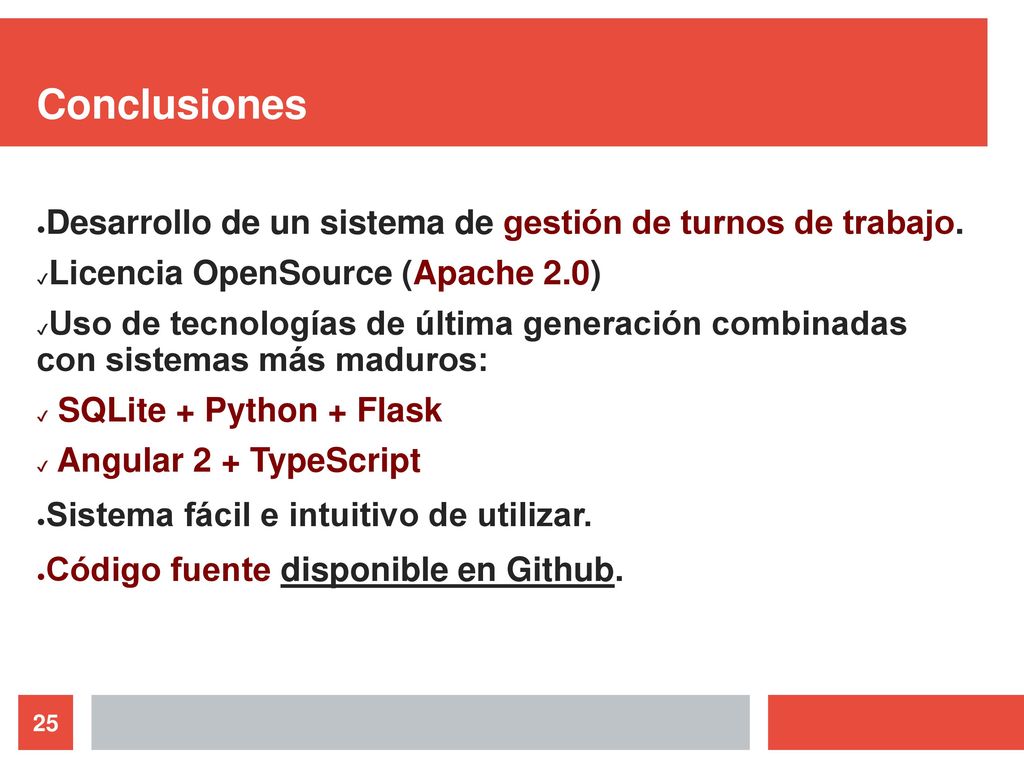 Conclusiones Desarrollo de un sistema de gestión de turnos de trabajo.