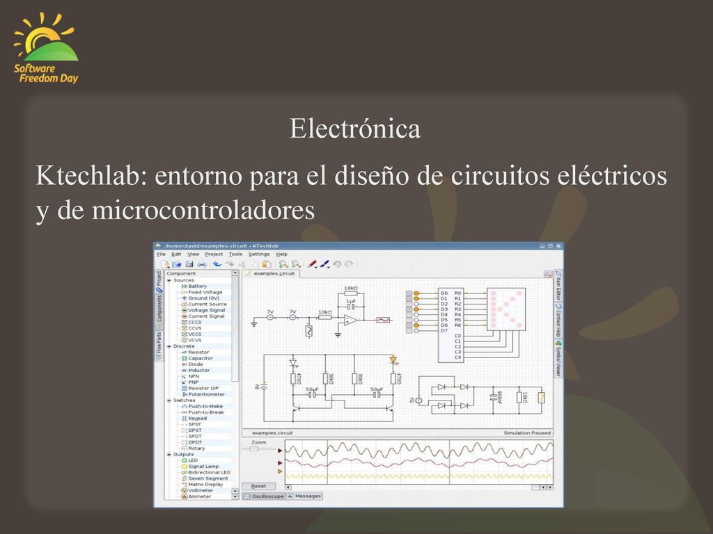 Electrónica Ktechlab: entorno para el diseño de circuitos eléctricos y de microcontroladores
