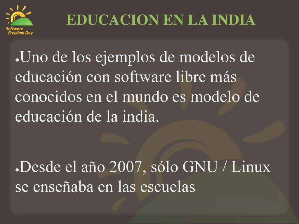 Desde el año 2007, sólo GNU / Linux se enseñaba en las escuelas