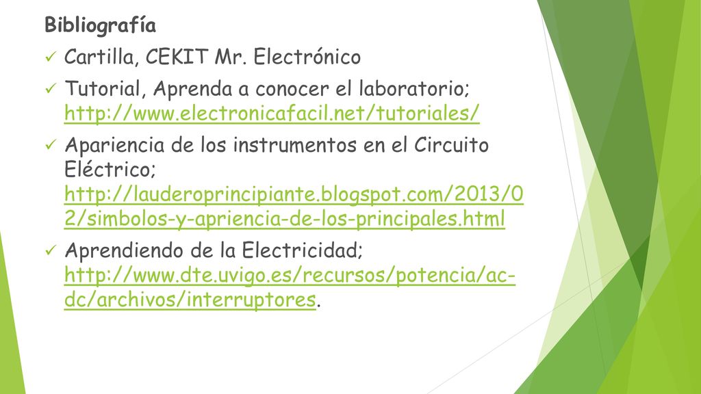 Bibliografía Cartilla, CEKIT Mr. Electrónico. Tutorial, Aprenda a conocer el laboratorio;