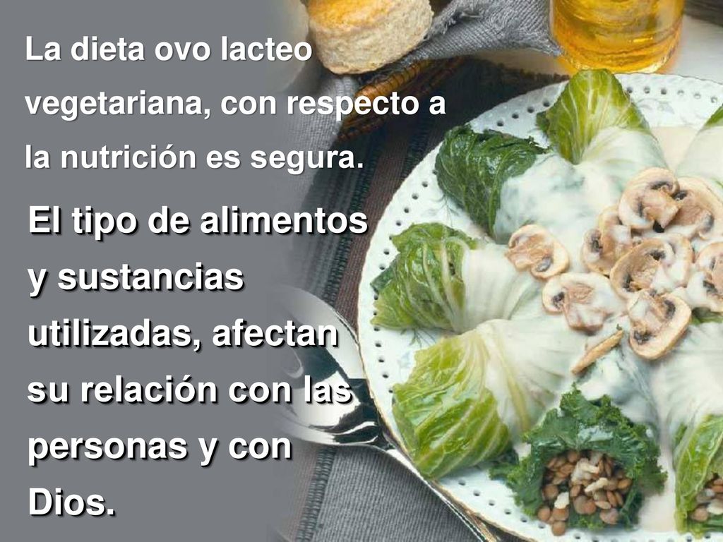 La dieta ovo lacteo vegetariana, con respecto a la nutrición es segura.