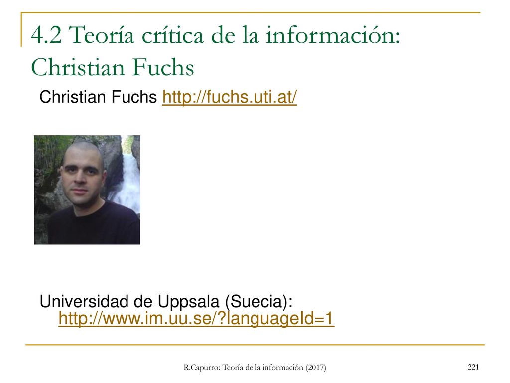4.2 Teoría crítica de la información: Christian Fuchs