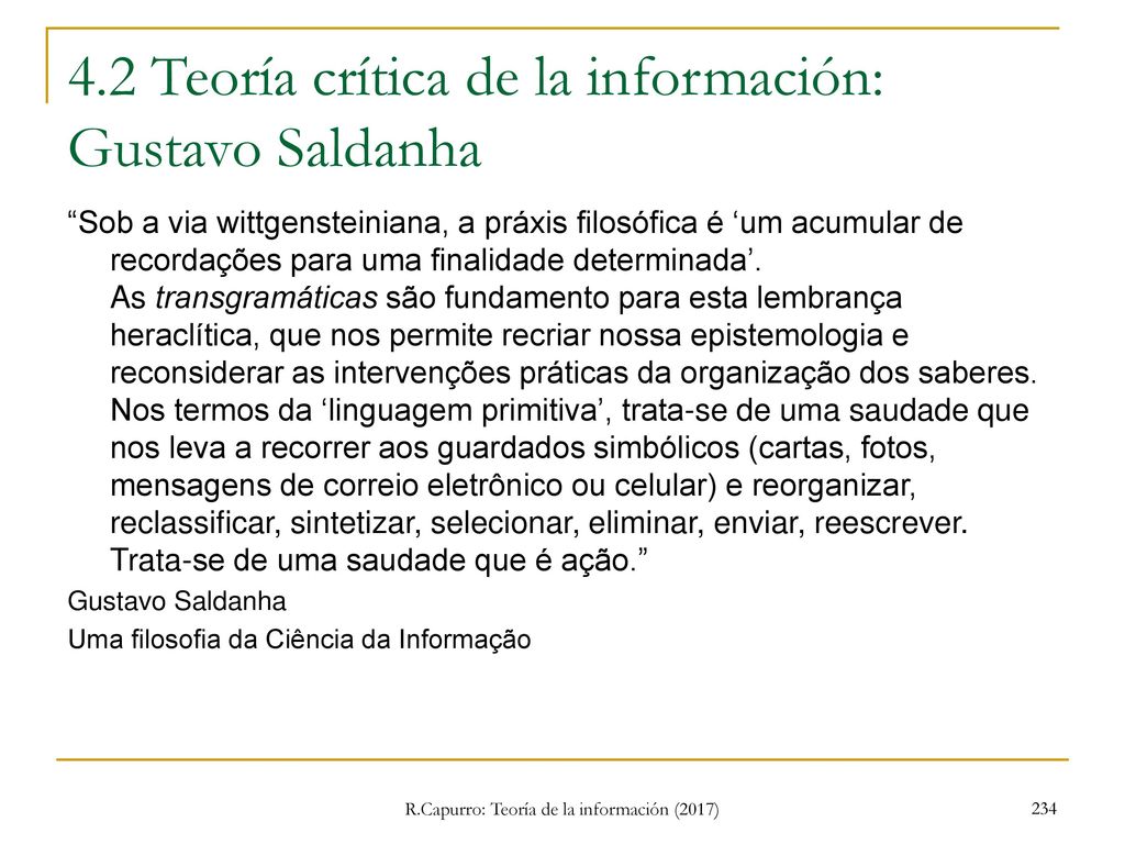 4.2 Teoría crítica de la información: Gustavo Saldanha