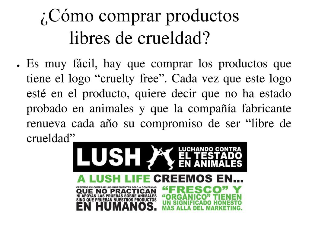 ¿Cómo comprar productos libres de crueldad