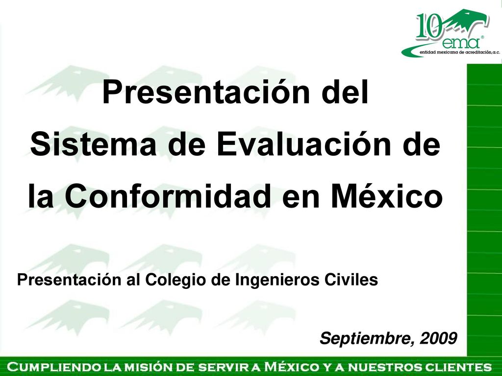 Presentación del Sistema de Evaluación de la Conformidad en México