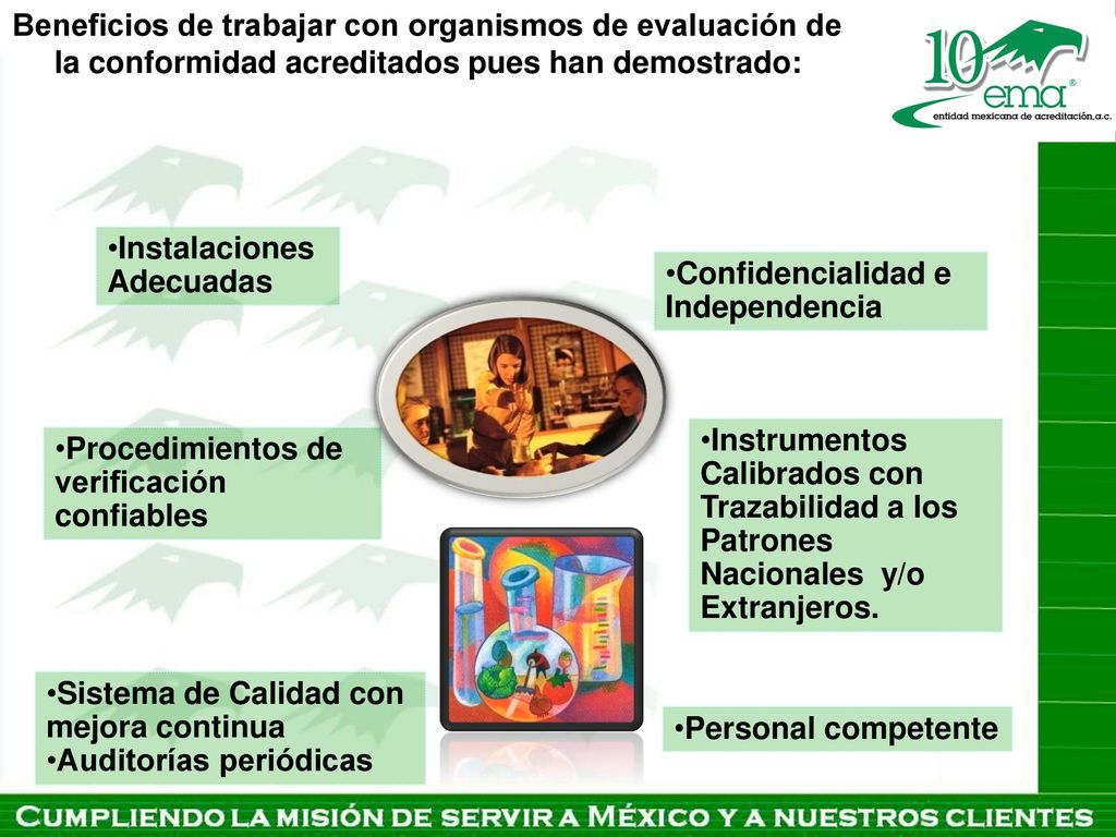 Beneficios de trabajar con organismos de evaluación de la conformidad acreditados pues han demostrado: