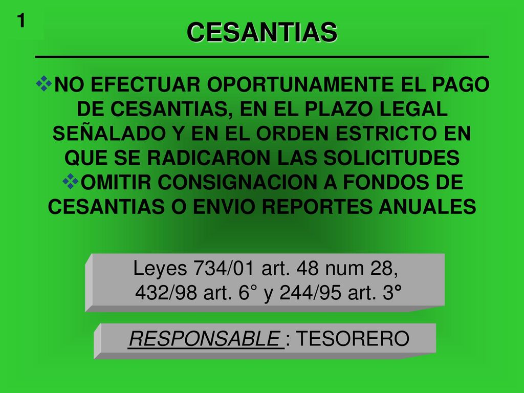 OMITIR CONSIGNACION A FONDOS DE CESANTIAS O ENVIO REPORTES ANUALES