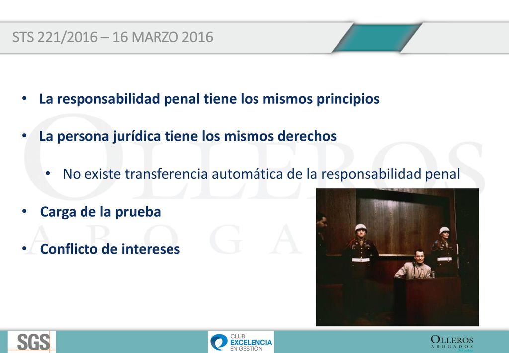 STS 154/ FEBRERO 2016 Los principios aplicables son los mismos. Modelo de autorresponsabilidad.