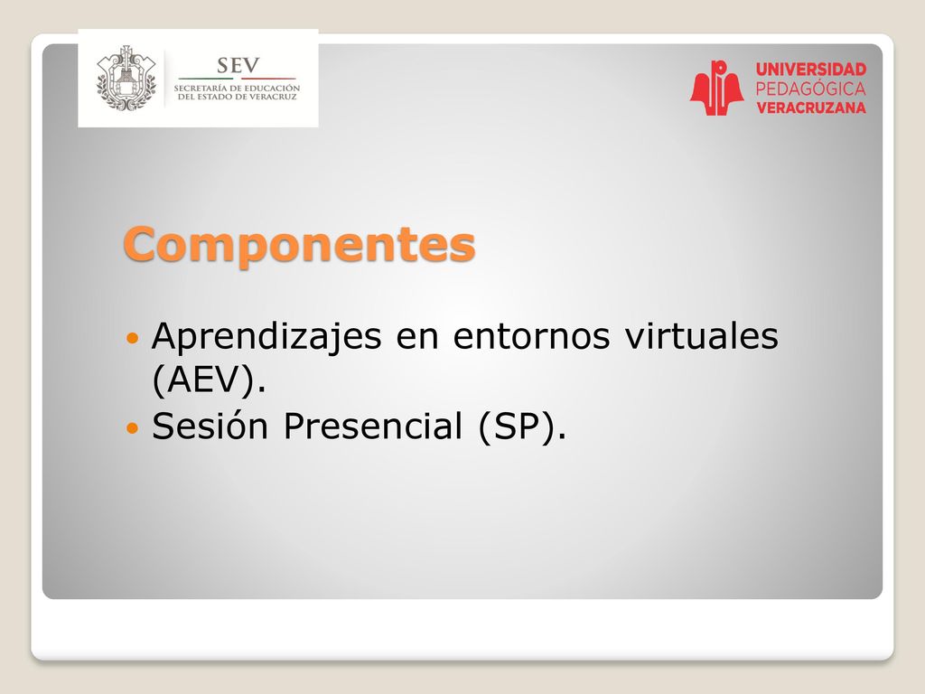 Componentes Aprendizajes en entornos virtuales (AEV).