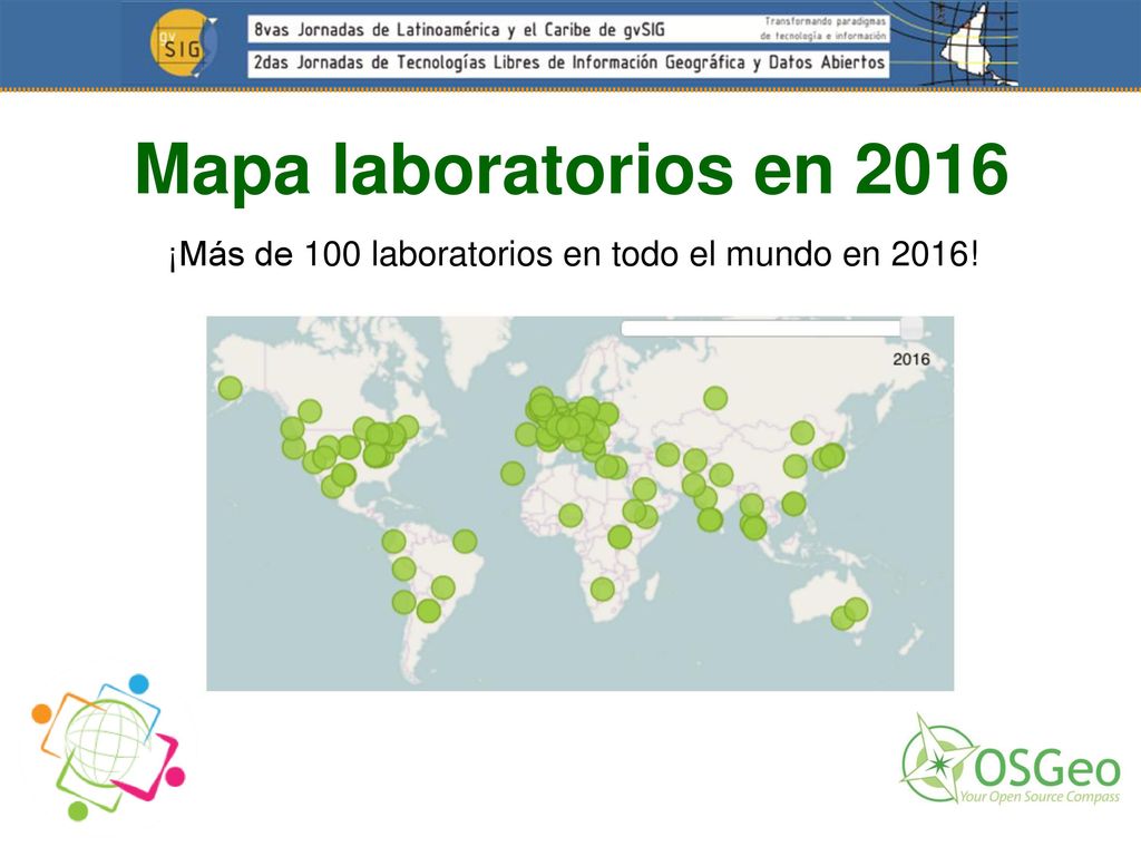 ¡Más de 100 laboratorios en todo el mundo en 2016!