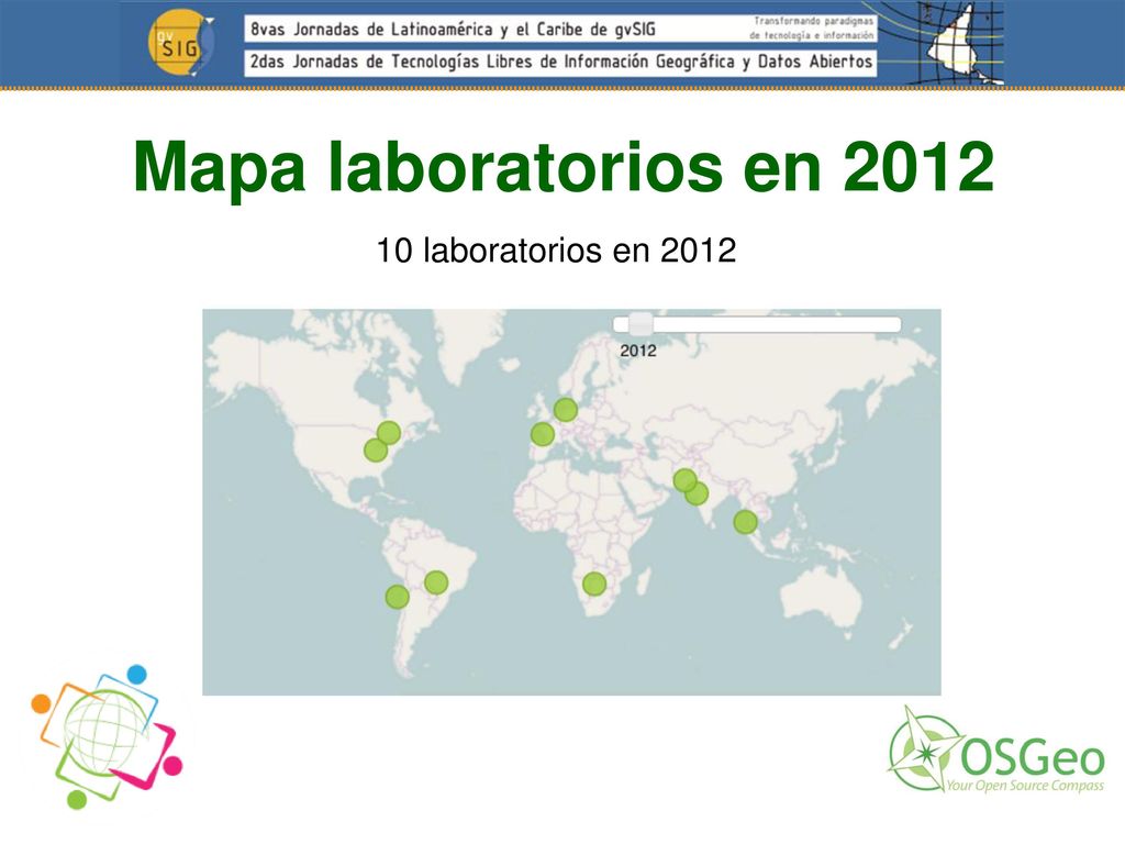 Mapa laboratorios en laboratorios en 2012