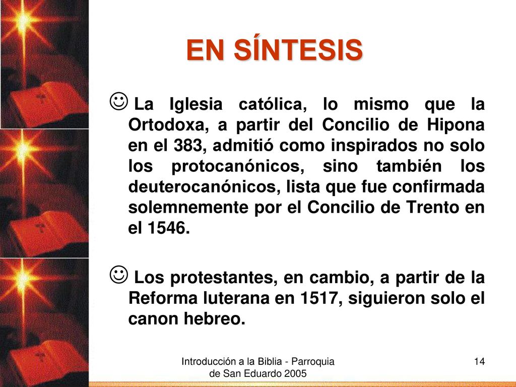 Introducción a la Biblia - Parroquia de San Eduardo 2005