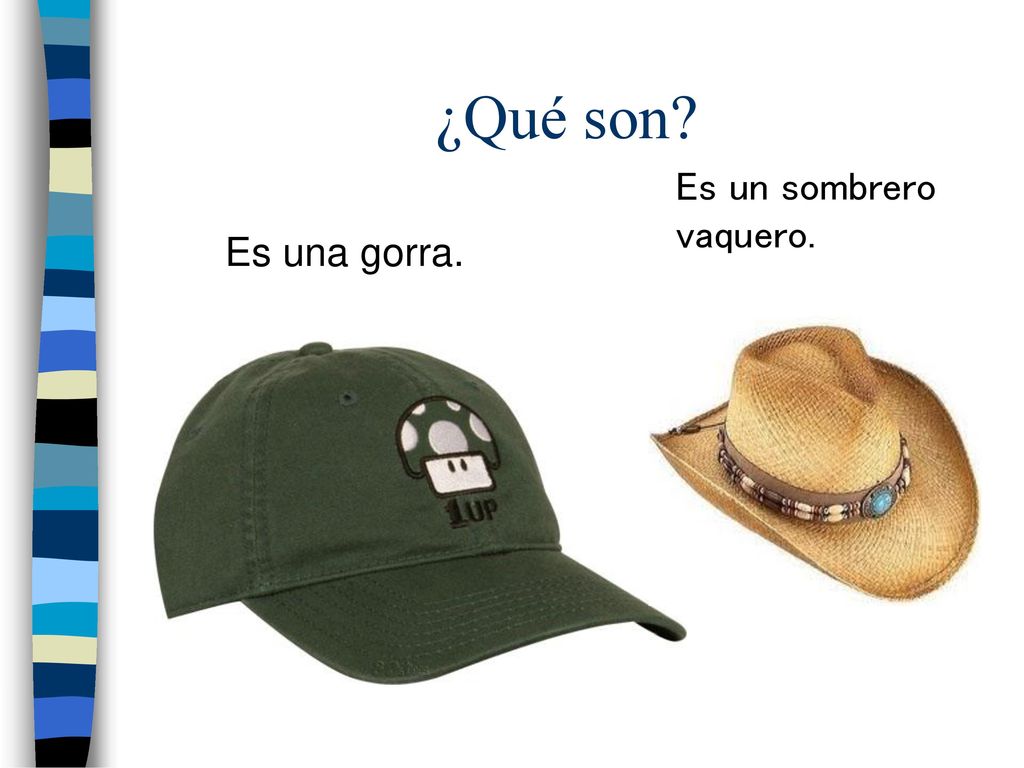 ¿Qué son Es un sombrero vaquero. Es una gorra.