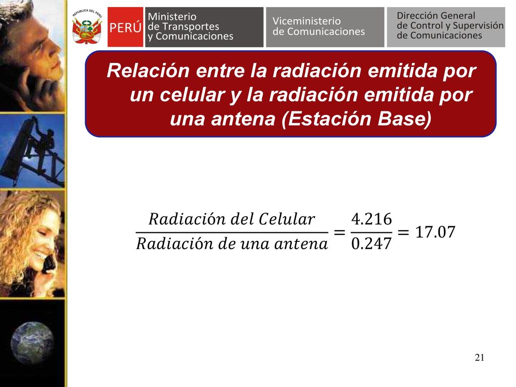 Relación entre la radiación emitida por un celular y la radiación emitida por una antena (Estación Base)