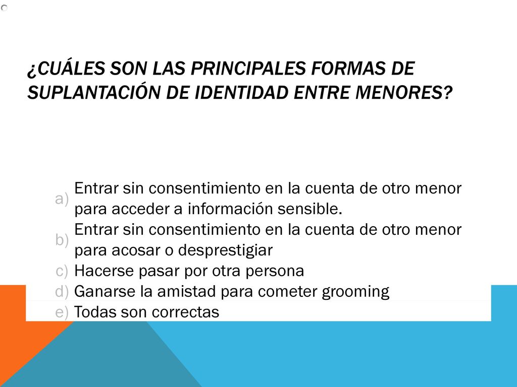 ¿Cuáles son las principales formas de suplantación de identidad entre menores ­