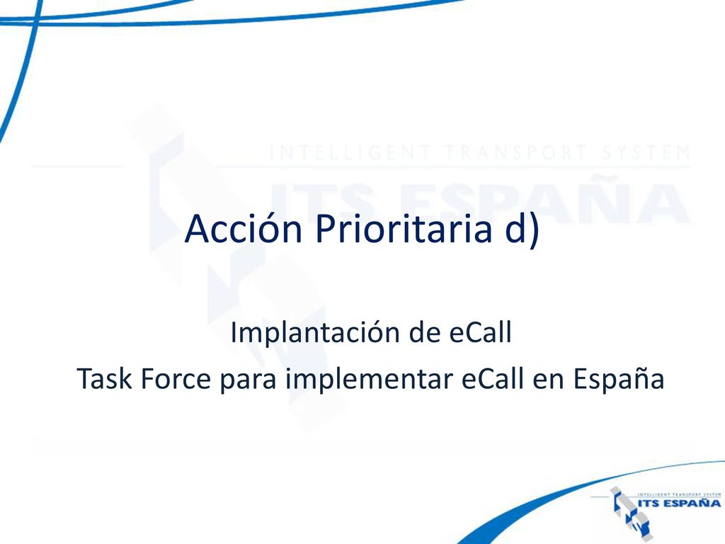 Implantación de eCall Task Force para implementar eCall en España
