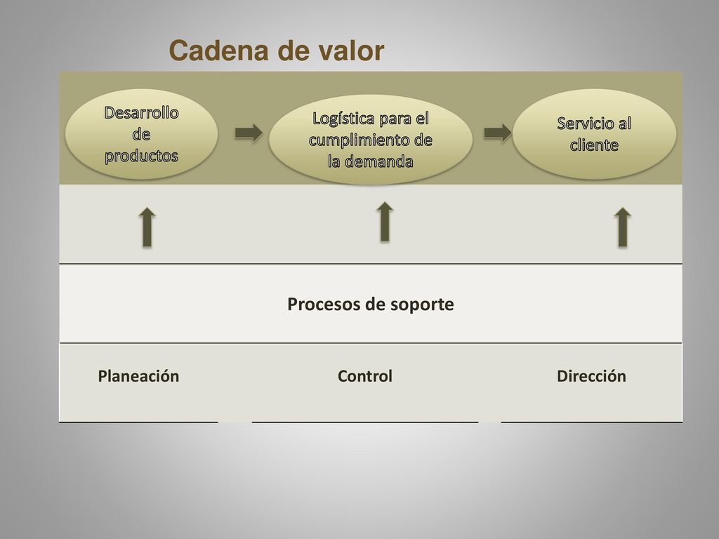 Cadena de valor Procesos de soporte Planeación Control Dirección