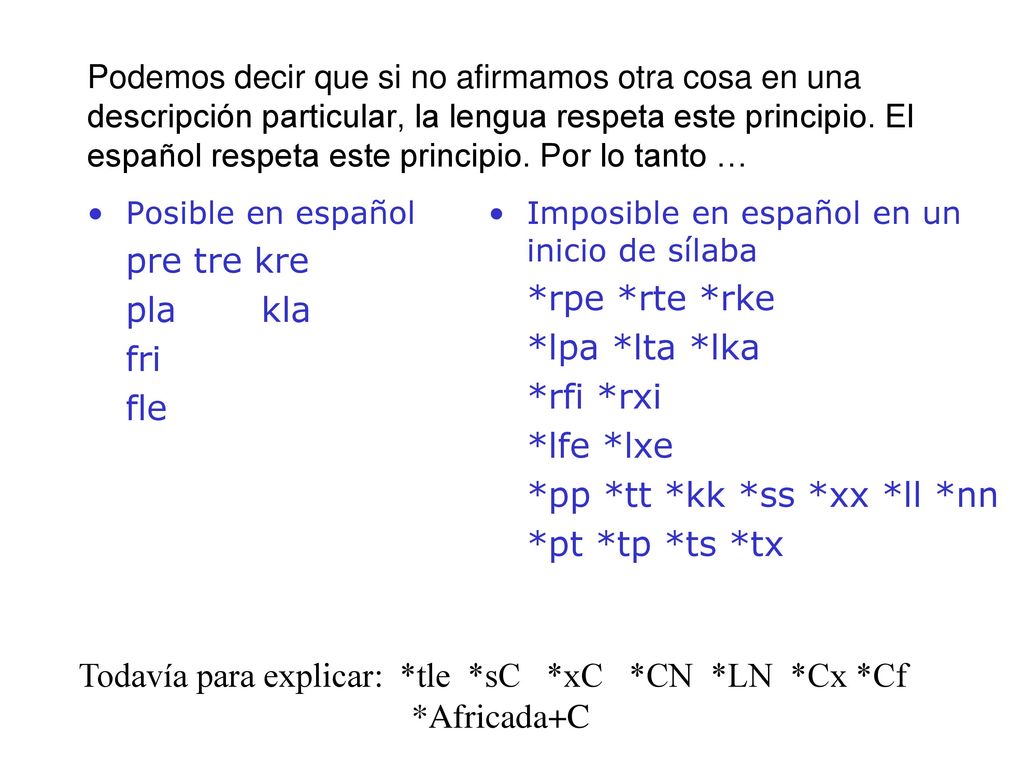 *pp *tt *kk *ss *xx *ll *nn *pt *tp *ts *tx