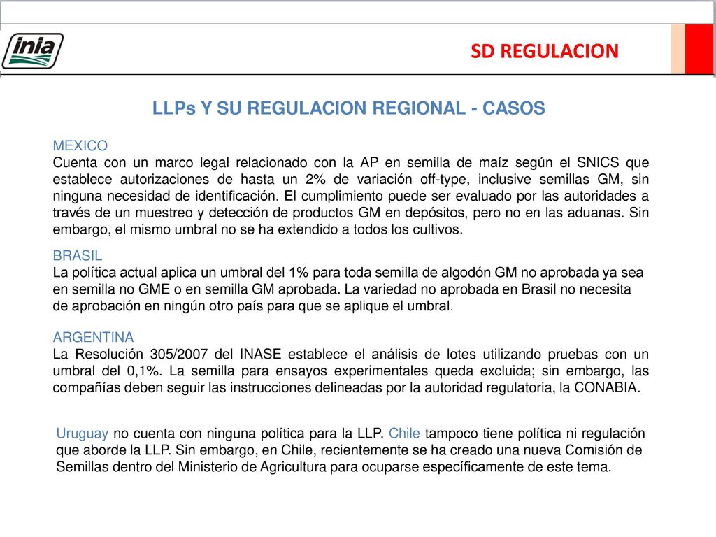SD REGULACION LLPs Y SU REGULACION REGIONAL - CASOS MEXICO