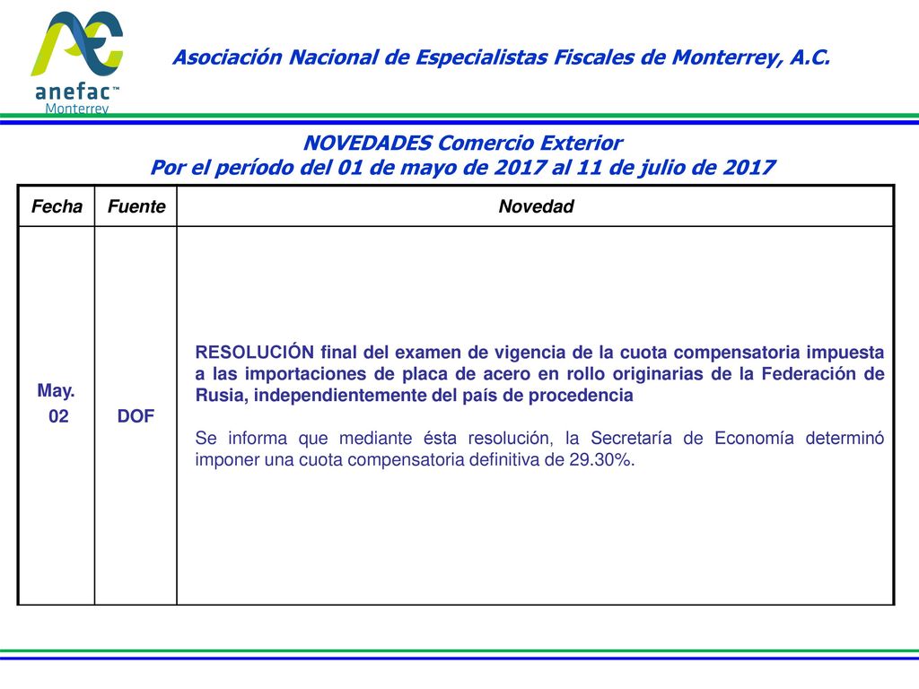 Asociación Nacional de Especialistas Fiscales de Monterrey, A.C.