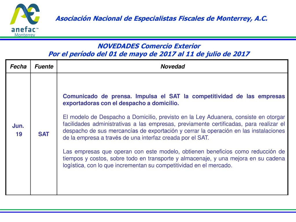 Asociación Nacional de Especialistas Fiscales de Monterrey, A.C.