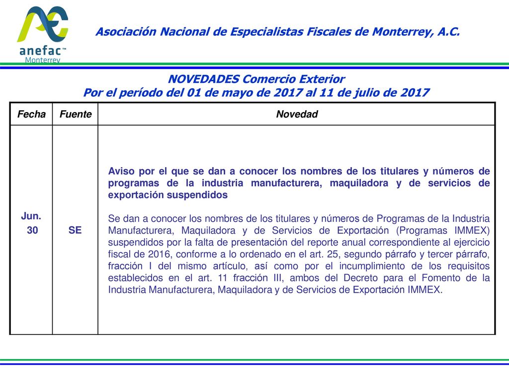 Asociación Nacional de Especialistas Fiscales de Monterrey, A.C.