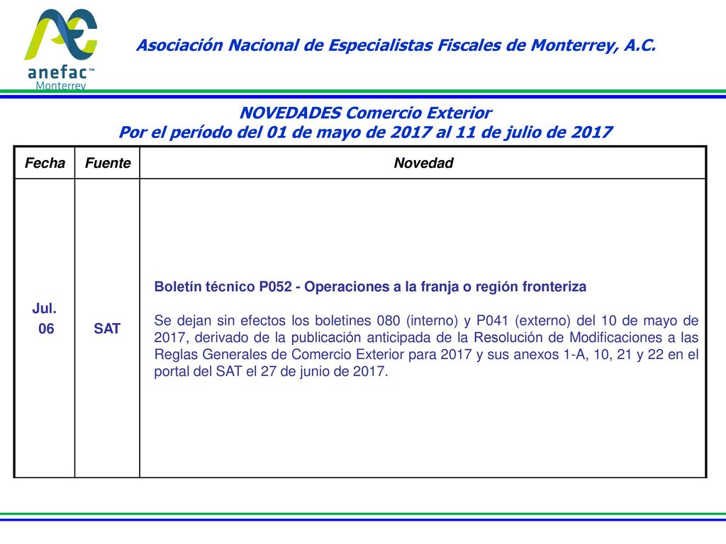 Asociación Nacional de Especialistas Fiscales de Monterrey, A.C.