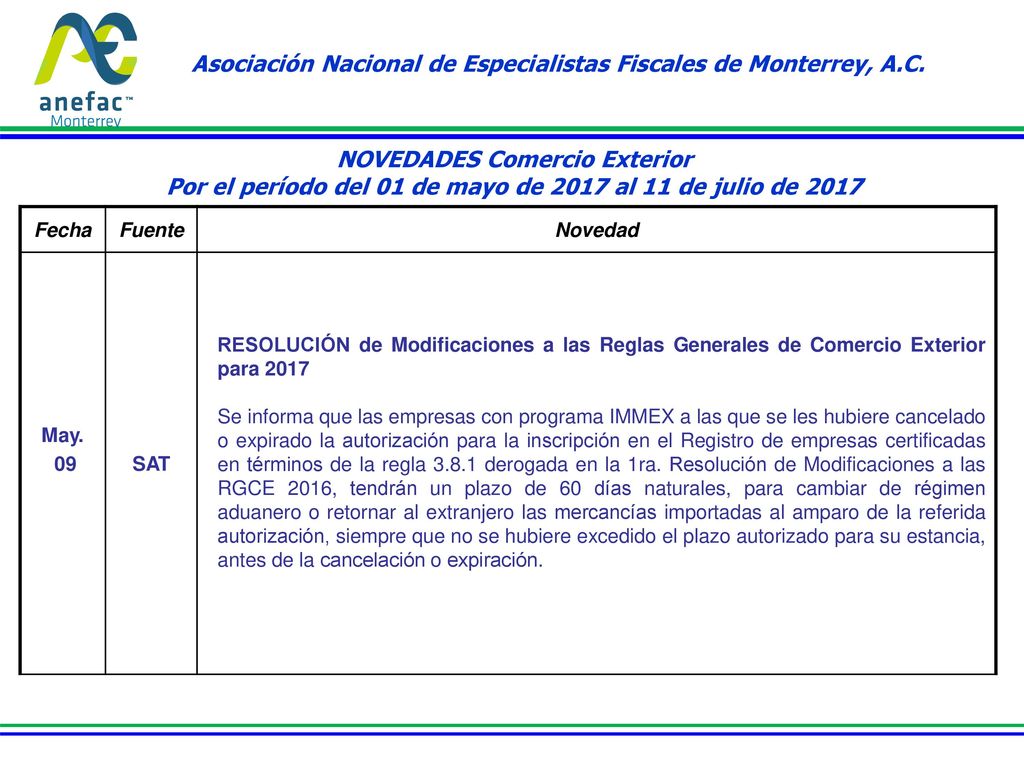 Asociación Nacional de Especialistas Fiscales de Monterrey, A.C.
