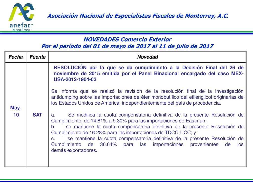 Asociación Nacional de Especialistas Fiscales de Monterrey, A.C.