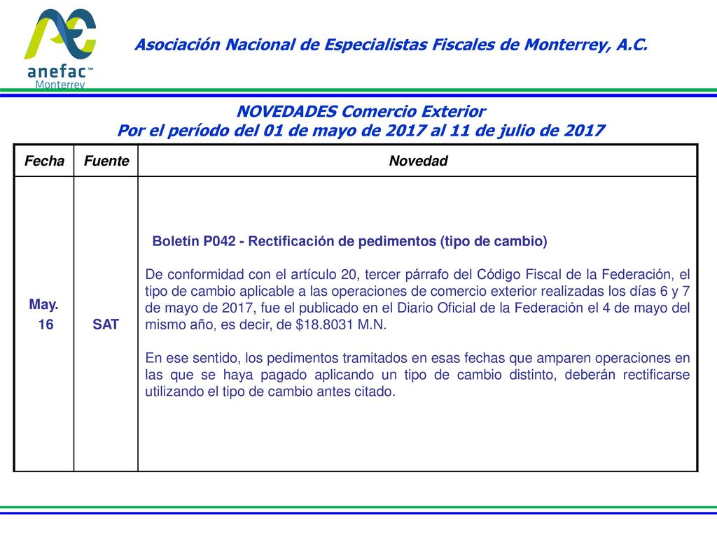 Asociación Nacional de Especialistas Fiscales de Monterrey, A.C.