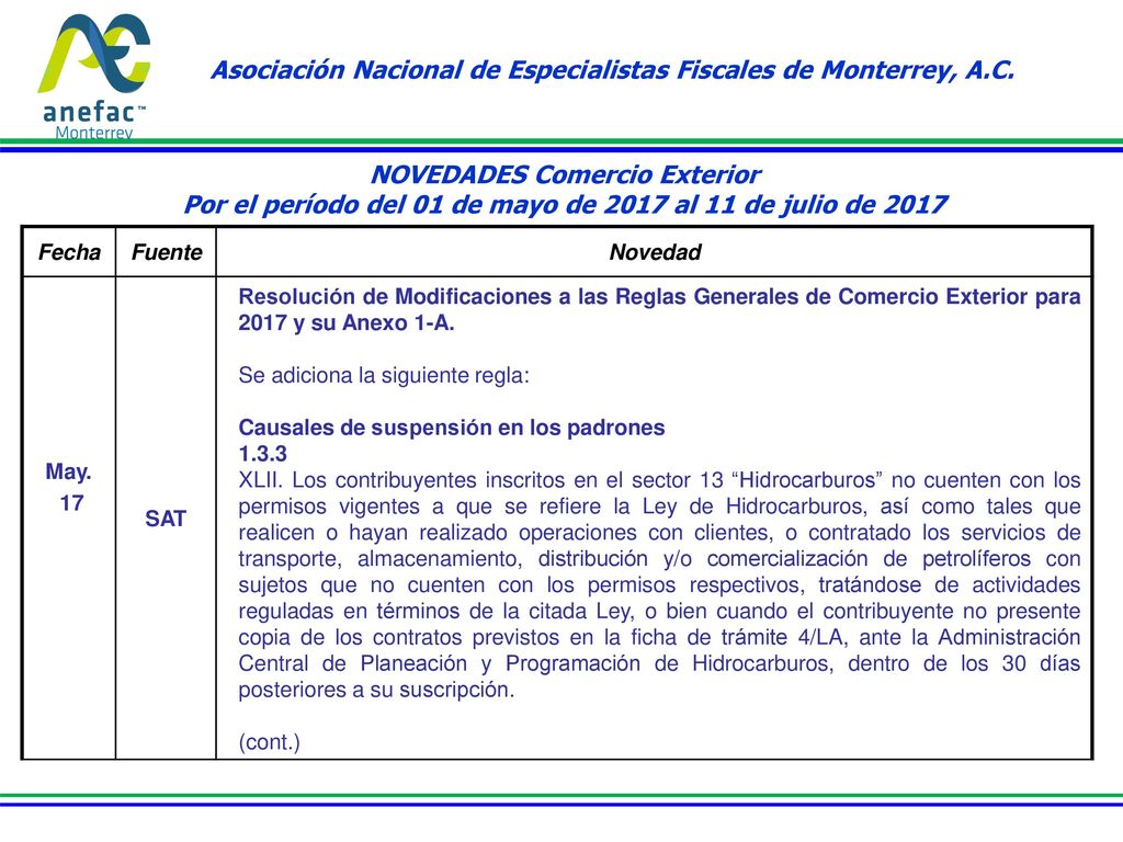 Asociación Nacional de Especialistas Fiscales de Monterrey, A.C.