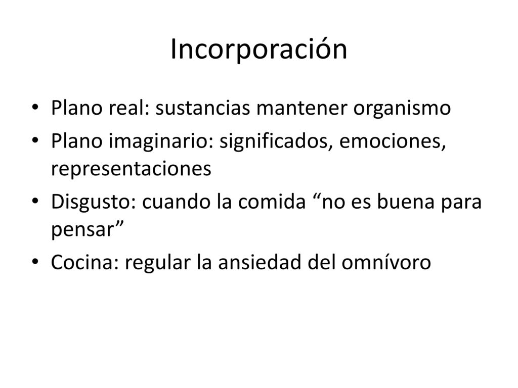 Incorporación Plano real: sustancias mantener organismo